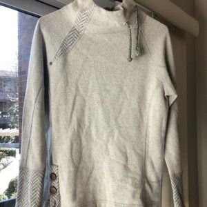 Prana Lucia Wool Sweater White Ivory Cream L